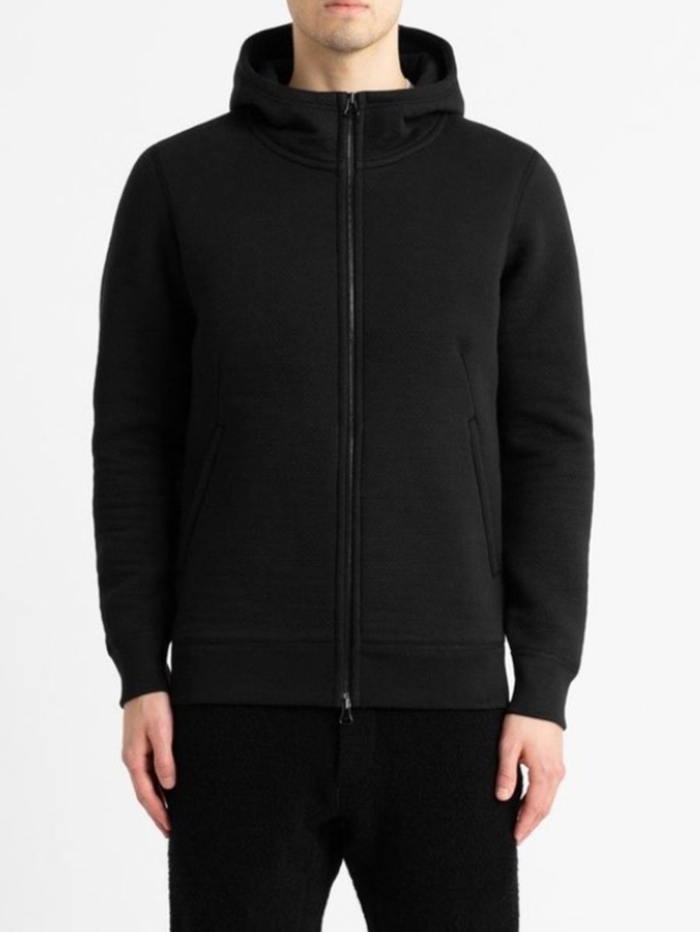 Wings + Horns Cabin Fleece Heavyweight Full Zip Hoodie Jacket Black Size XL
